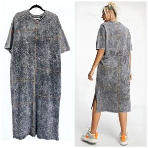 NATIVE YOUTH Gray Short Sleeve Dress